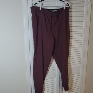 Athletic Works Men's Maroon Jogger Pants